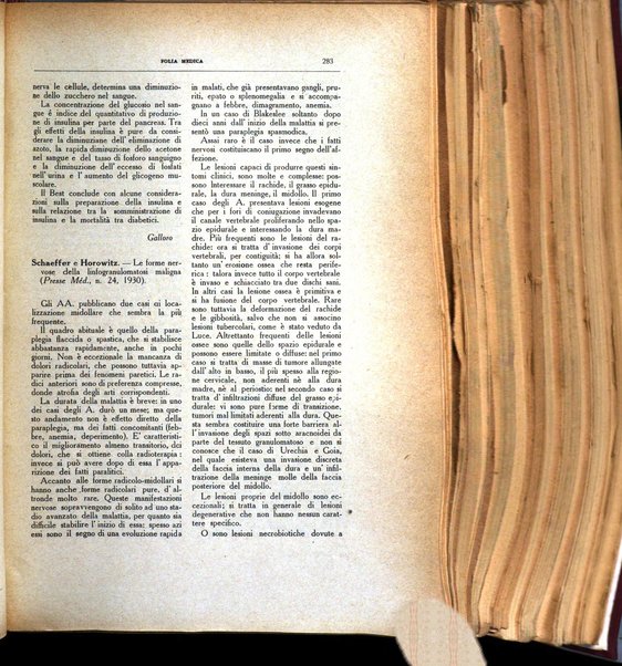 Folia medica periodico trimensile di patologia e clinica medica