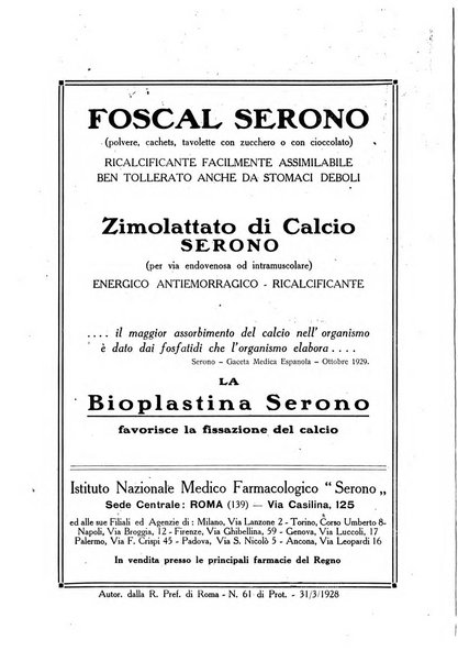 Folia medica periodico trimensile di patologia e clinica medica