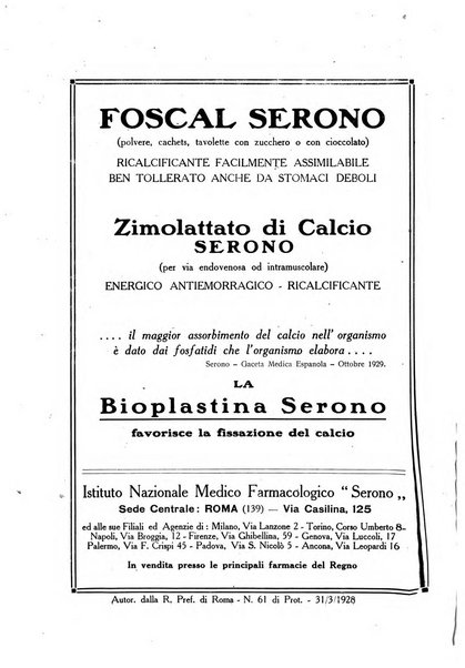 Folia medica periodico trimensile di patologia e clinica medica