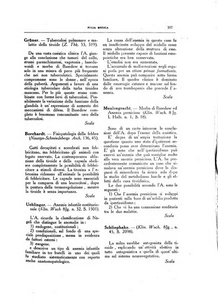 Folia medica periodico trimensile di patologia e clinica medica