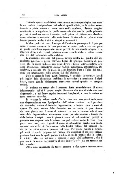 Folia medica periodico trimensile di patologia e clinica medica