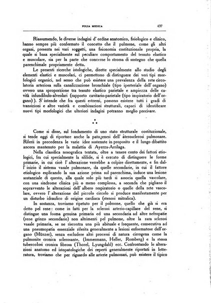 Folia medica periodico trimensile di patologia e clinica medica