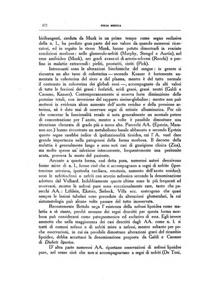 Folia medica periodico trimensile di patologia e clinica medica