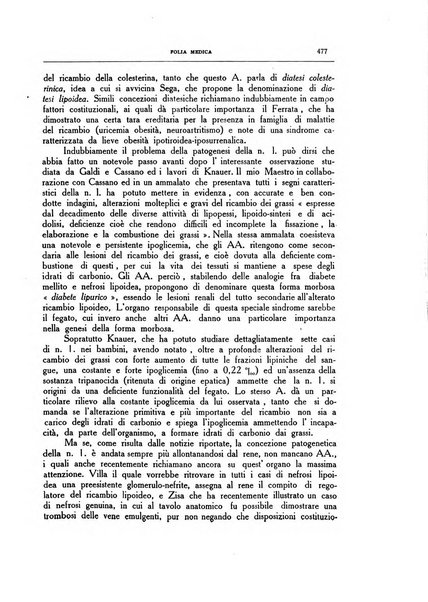 Folia medica periodico trimensile di patologia e clinica medica