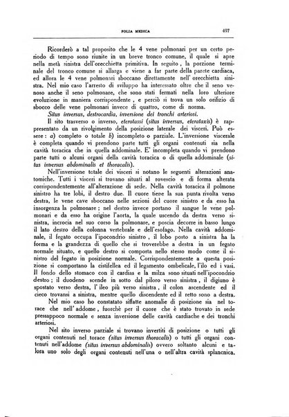 Folia medica periodico trimensile di patologia e clinica medica