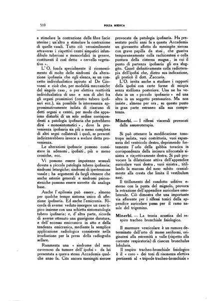 Folia medica periodico trimensile di patologia e clinica medica