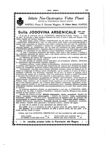 Folia medica periodico trimensile di patologia e clinica medica