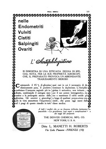 Folia medica periodico trimensile di patologia e clinica medica