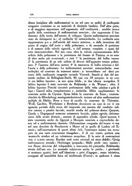 Folia medica periodico trimensile di patologia e clinica medica