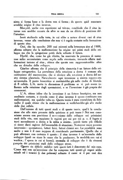 Folia medica periodico trimensile di patologia e clinica medica