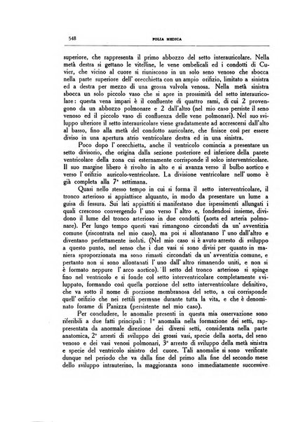 Folia medica periodico trimensile di patologia e clinica medica