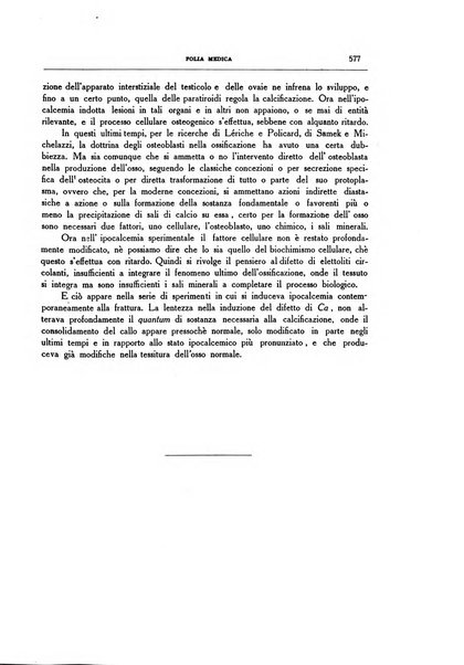 Folia medica periodico trimensile di patologia e clinica medica