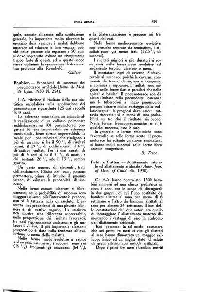 Folia medica periodico trimensile di patologia e clinica medica