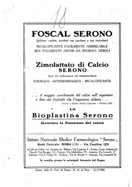 Folia medica periodico trimensile di patologia e clinica medica