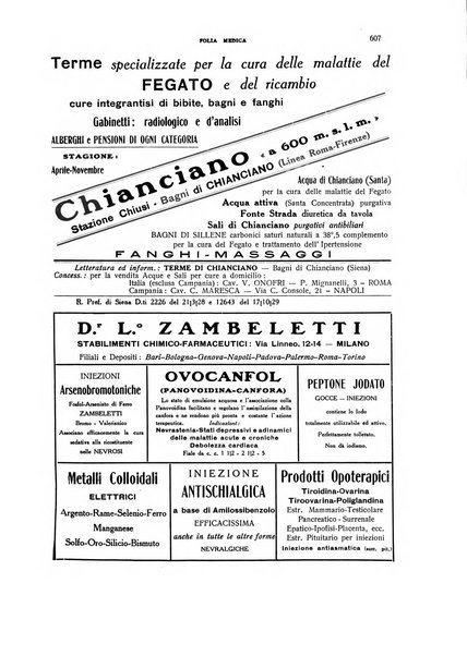 Folia medica periodico trimensile di patologia e clinica medica