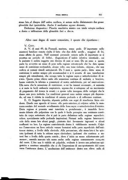 Folia medica periodico trimensile di patologia e clinica medica