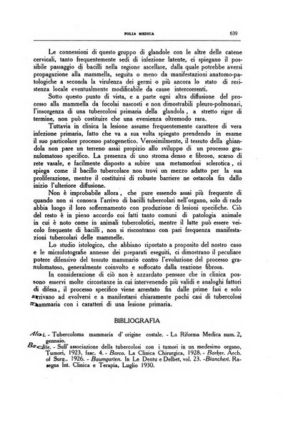 Folia medica periodico trimensile di patologia e clinica medica