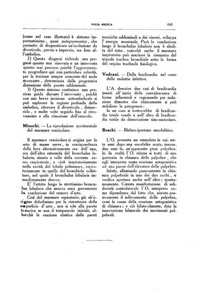 Folia medica periodico trimensile di patologia e clinica medica