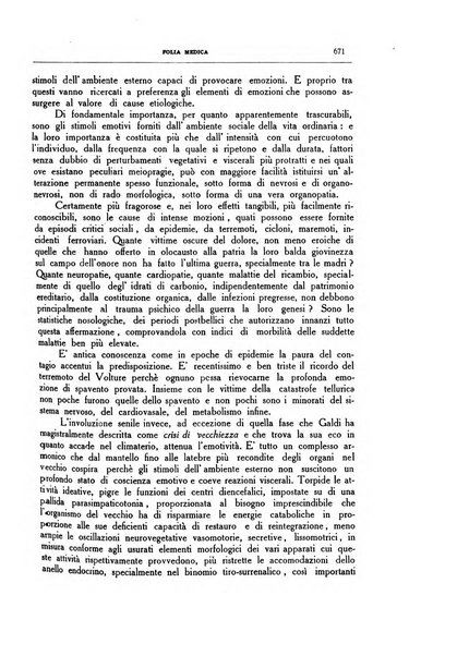 Folia medica periodico trimensile di patologia e clinica medica