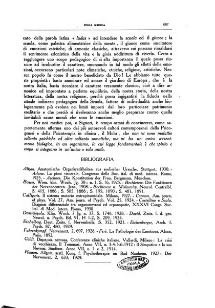 Folia medica periodico trimensile di patologia e clinica medica