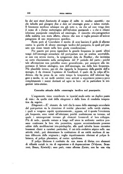 Folia medica periodico trimensile di patologia e clinica medica