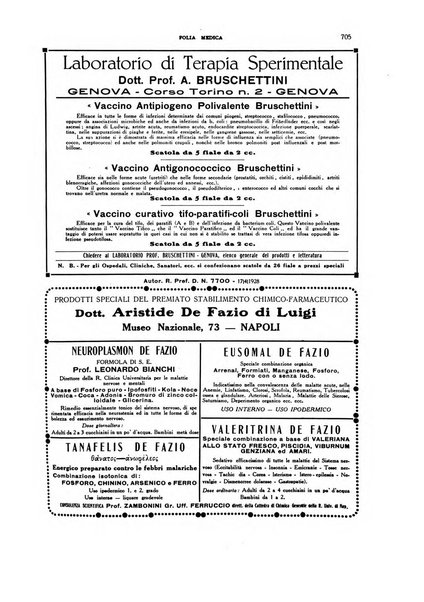 Folia medica periodico trimensile di patologia e clinica medica