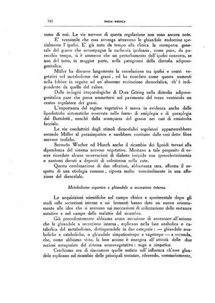 Folia medica periodico trimensile di patologia e clinica medica