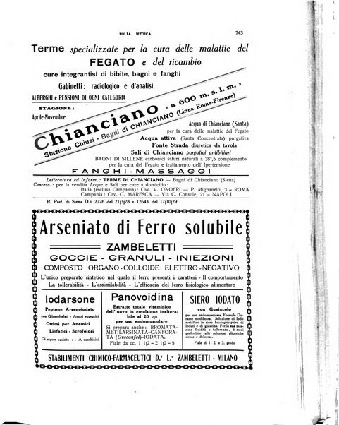 Folia medica periodico trimensile di patologia e clinica medica