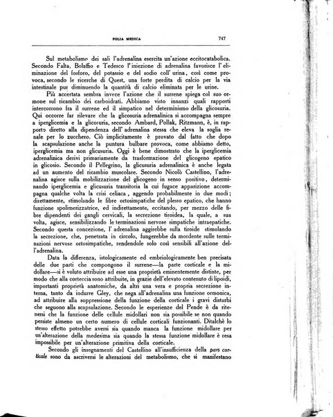 Folia medica periodico trimensile di patologia e clinica medica