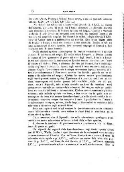 Folia medica periodico trimensile di patologia e clinica medica