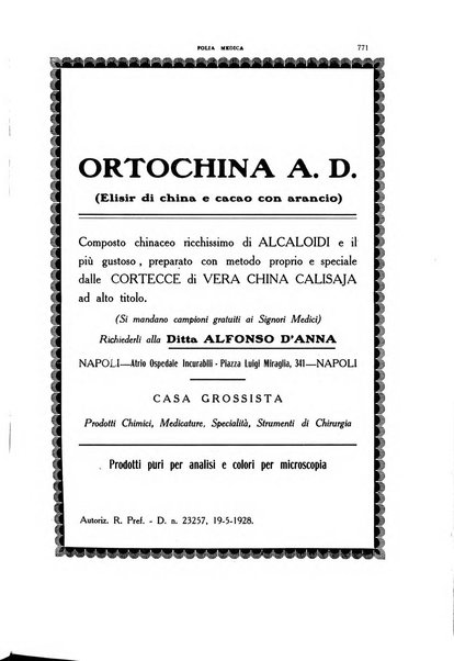 Folia medica periodico trimensile di patologia e clinica medica