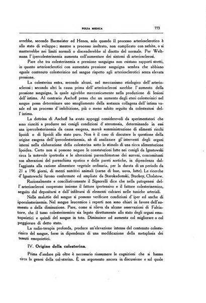 Folia medica periodico trimensile di patologia e clinica medica