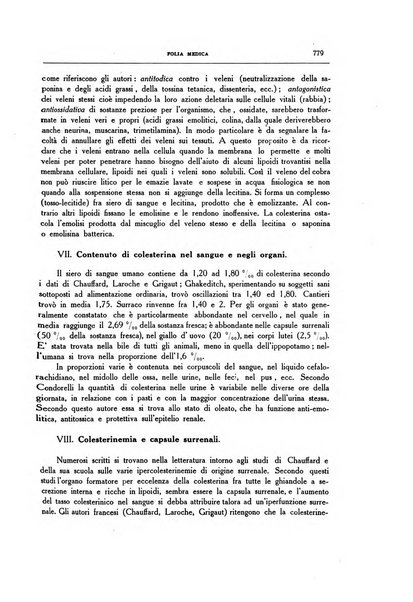 Folia medica periodico trimensile di patologia e clinica medica