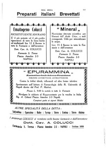 Folia medica periodico trimensile di patologia e clinica medica