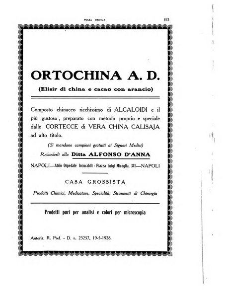 Folia medica periodico trimensile di patologia e clinica medica