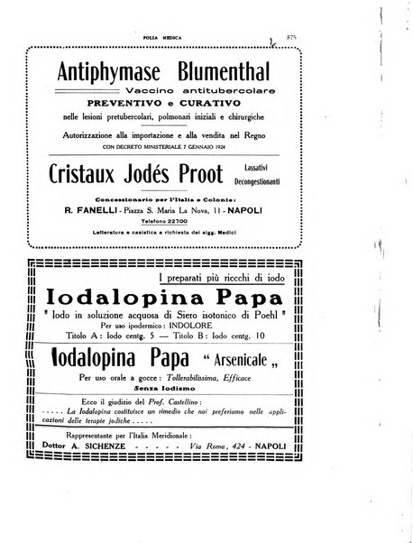 Folia medica periodico trimensile di patologia e clinica medica