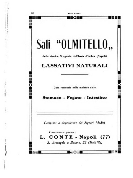 Folia medica periodico trimensile di patologia e clinica medica