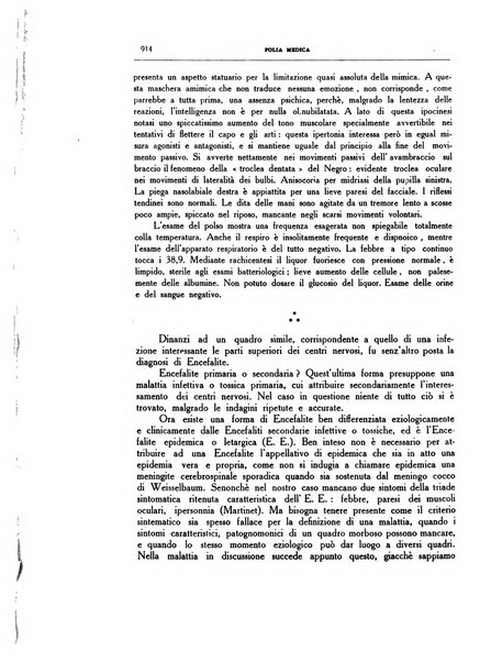 Folia medica periodico trimensile di patologia e clinica medica