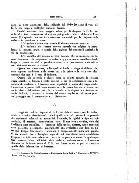 Folia medica periodico trimensile di patologia e clinica medica