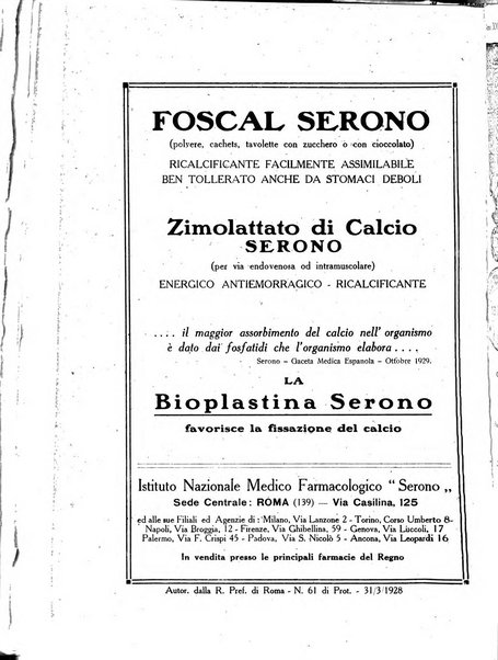 Folia medica periodico trimensile di patologia e clinica medica