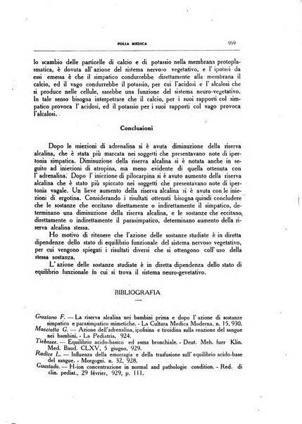 Folia medica periodico trimensile di patologia e clinica medica