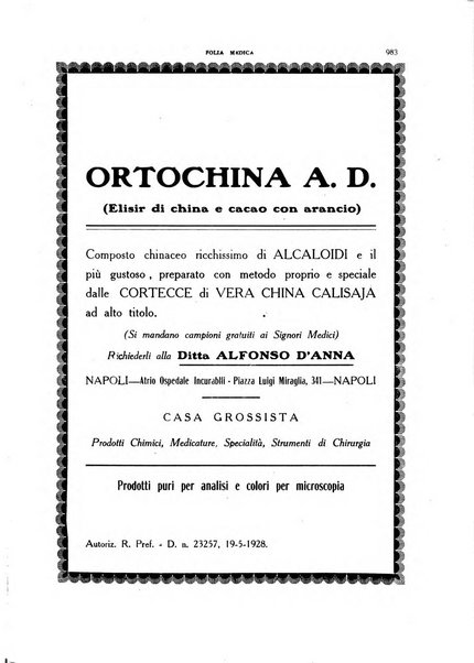 Folia medica periodico trimensile di patologia e clinica medica