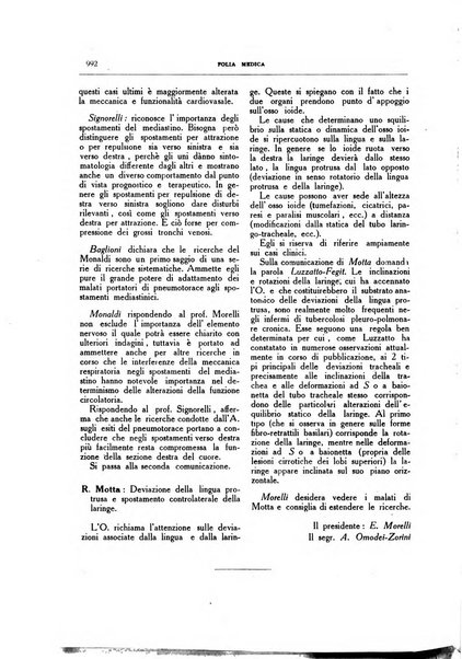 Folia medica periodico trimensile di patologia e clinica medica