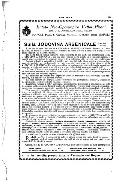 Folia medica periodico trimensile di patologia e clinica medica