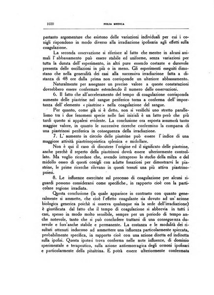 Folia medica periodico trimensile di patologia e clinica medica