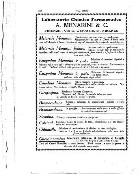 Folia medica periodico trimensile di patologia e clinica medica