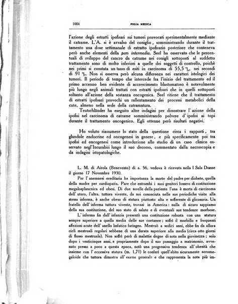 Folia medica periodico trimensile di patologia e clinica medica