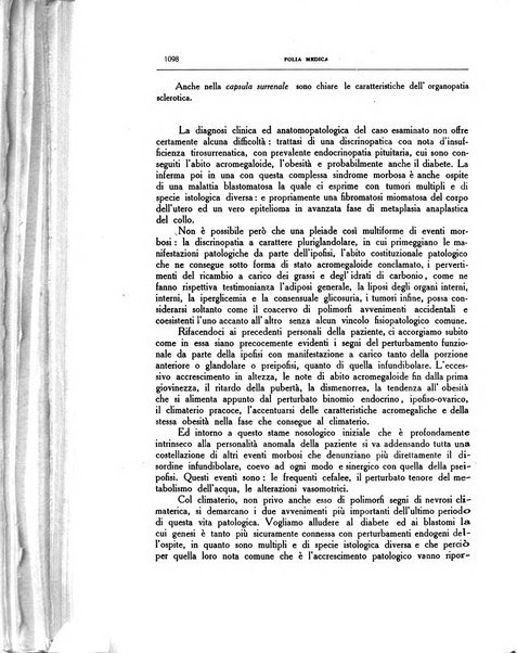 Folia medica periodico trimensile di patologia e clinica medica