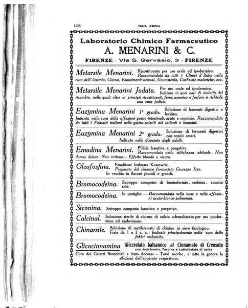 Folia medica periodico trimensile di patologia e clinica medica