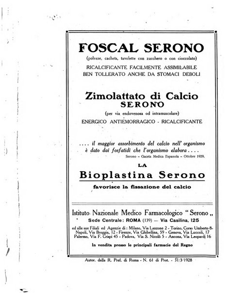 Folia medica periodico trimensile di patologia e clinica medica